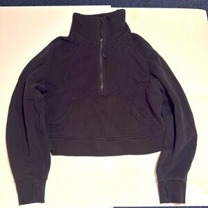Lululemon Black Scuba Half Zip Sweatshirt size XS/S